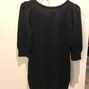 Rugby by RL black knit scoop back with puff sleeve